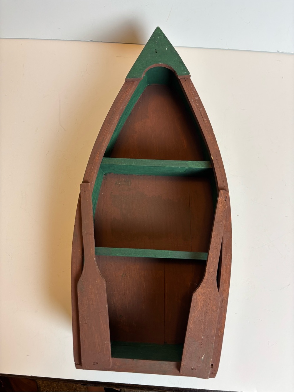 Vintage Wooden Fishing/Row Boat-Handing Decorative Shelf/15β tall - Picture 2 of 14